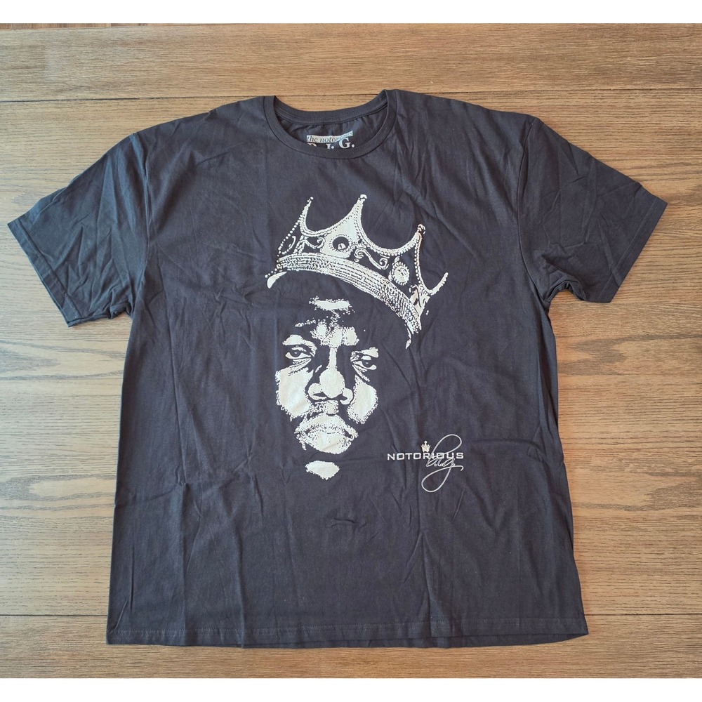 Notorious B.I.G. Biggie Smalls King of New York Graphic T-Shirt Black XXL